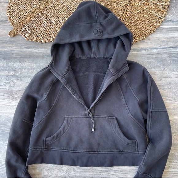 lululemon athletica Sweaters - Lululemon Black Scuba Crop Sweater XS/SMALL Women